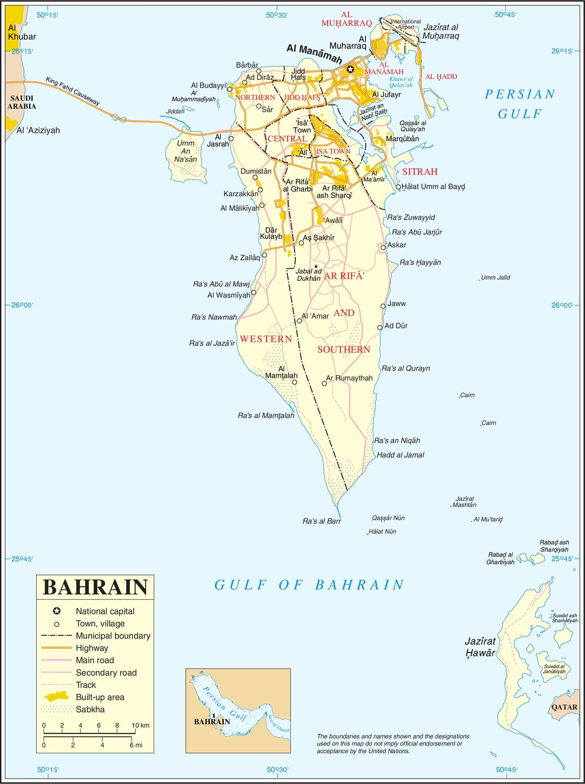 巴林的政治地图