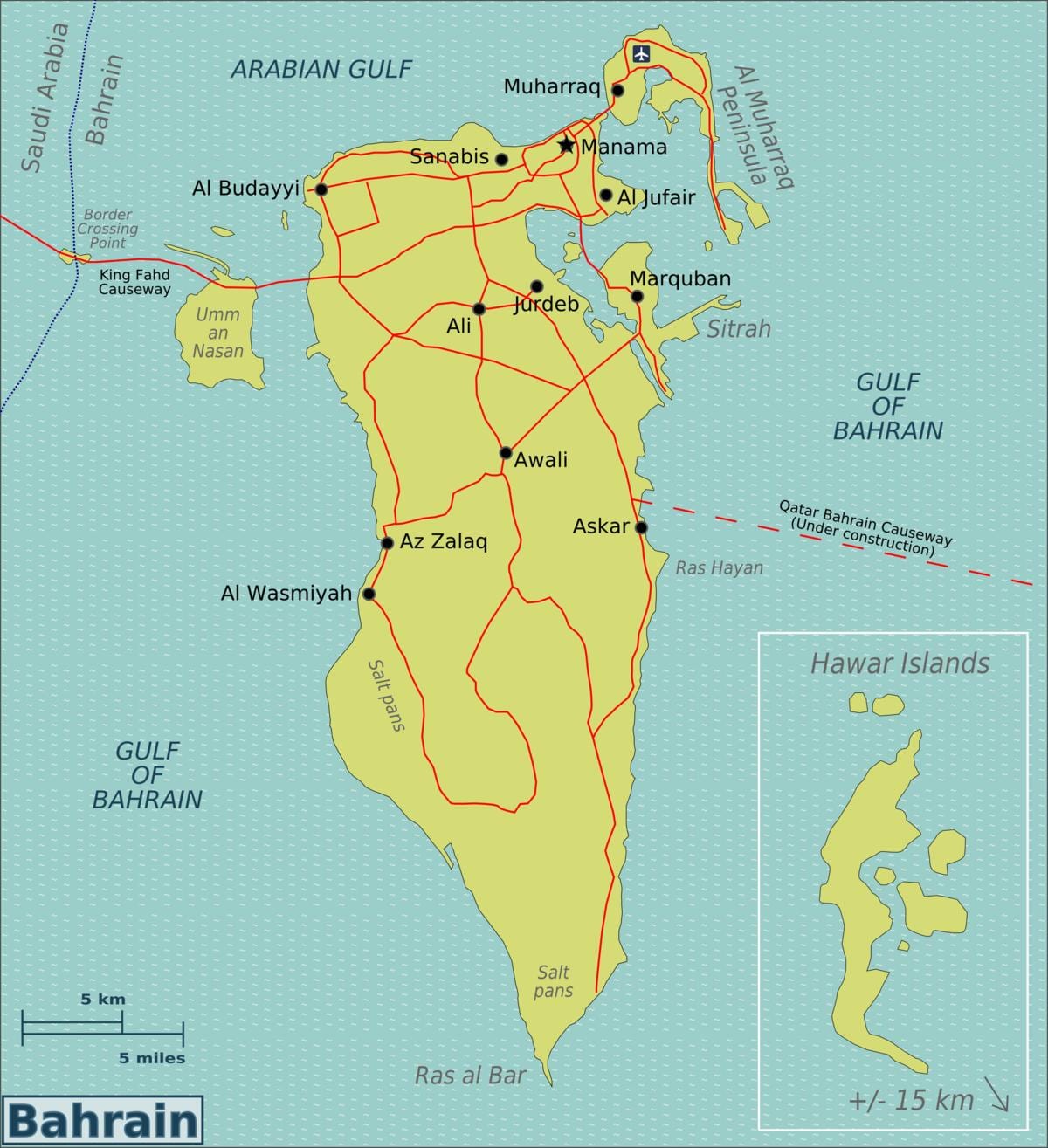 巴林国际机场停车场的地图