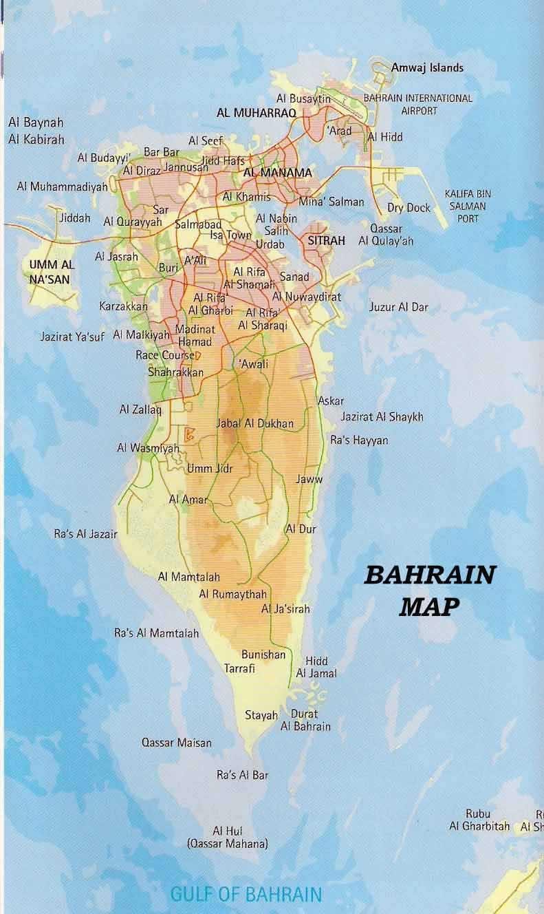 巴林地图的地方