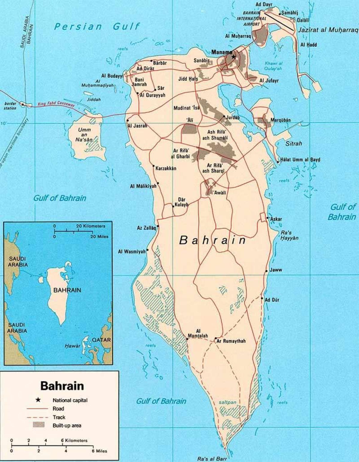 巴林的道路地图