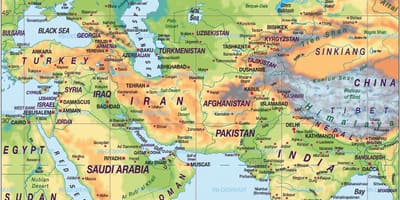 地图上的巴林世界地图集的地图