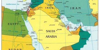 巴林在中东地图